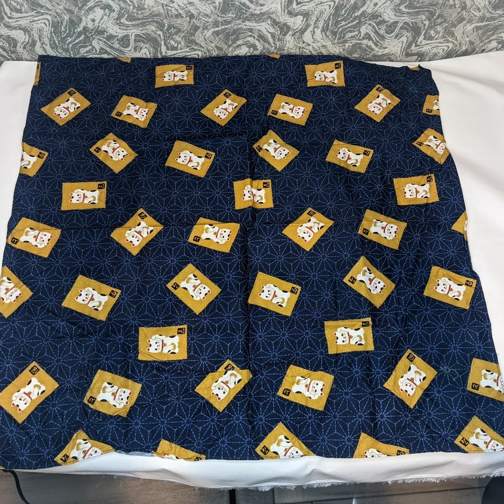 NWOT Vintage Japanese Lucky Cat Handkerchief